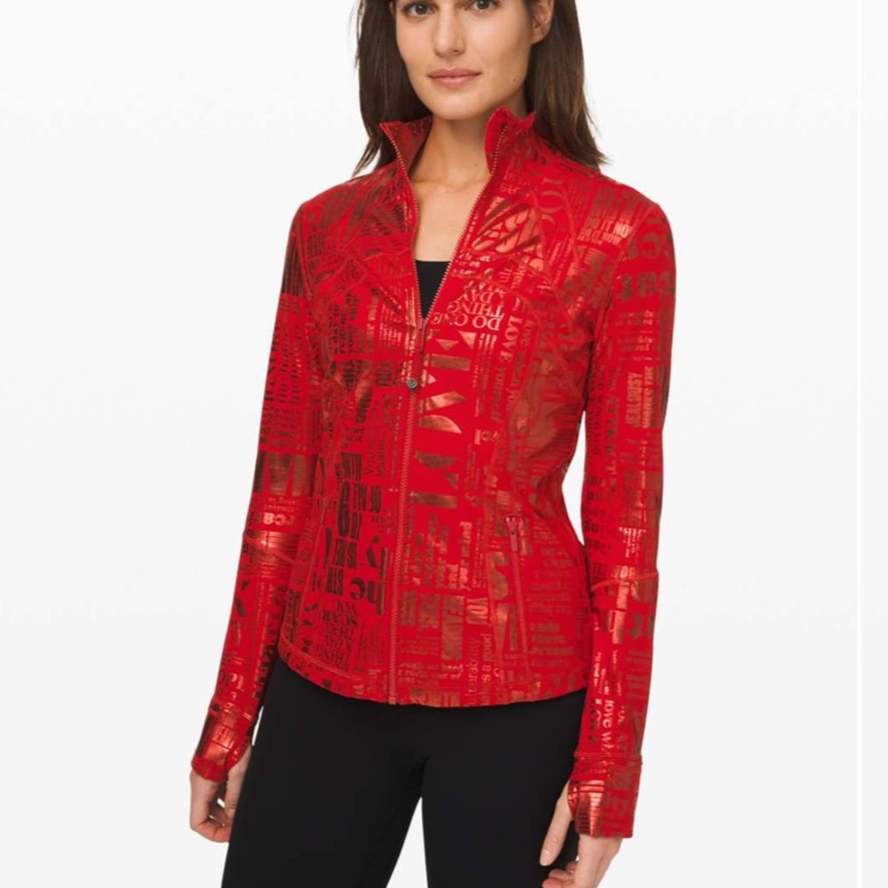 Lululemon Define Jacket size 4 in 20YR Manifesto Foil Dark Red